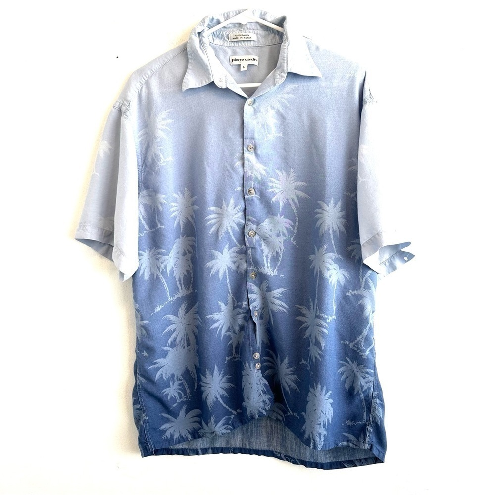 Pierre Cardin Mens Button Down Short Sleeved Casual Shirt size L
